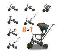 Triciclo evolutivo 8 en 1 Infantil ATAA City marrón con Ruedas Goma antipinchazos y Mango Regulable