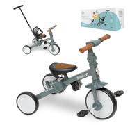 Triciclo Evolutivo de Bebé 5 en 1 Interbaby | Bicicleta Niños Desde 1 Año hasta 5 años | De Triciclo a Bicicleta con o sin Pedales | Adaptable y transformable | Gris