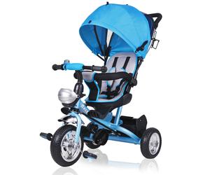 Triciclo evolutivo multifuncional cochecito azul cinturón