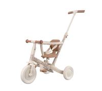 Triciclo infantil 4 en 1 Little Dutch con barra blanca y flores