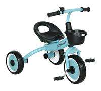 Triciclo infantil AIYAPLAY con timbre y cesta - Asiento ajustable con respaldo para niños de 2 a 5 años - Azul Azul