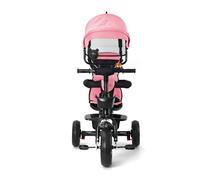 Triciclo infantil escalable con asiento reversible Trike Bebe, cochecito de bebé escalable, ruedas silenciosas y parasol, triciclo de pedal, 4 en 1 (rosa)