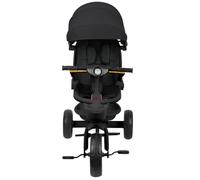Triciclo infantil evolutivo, triciclo 5 en 1- luces y música, asiento envolvente, asiento e inclinación, cochecito de 4 ruedas, guardaespaldas extraíbles, portavasos, negro
