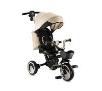 Triciclo Infantil MoMi IVI, Triciclo con Asiento 360°, arnés de 3 Puntos, reposapiés, Capota, Ruedas de EVA, Manillar Ajustable, Bolsa extraíble y Cesta para Juguetes