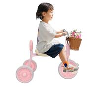 Triciclo infantil, triciclo para niños a partir de 2 - 6 años, triciclo plegable con pedales, ruedas luminosas, marco robusto y asiento cómodo, primera bicicleta para niñas y niños, soporta hasta 30