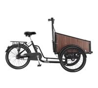 Triciclo invertido con caja de madera delantera, ideal para transportar niños y carga. Triciclo de movilidad para adultos y personas mayores. Bicicleta de 3 ruedas,Asiento y manillar ajustables