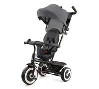 Kinderkraft Aston Triciclo Evolutivo, Bicicleta Sin Pedales, Bicicleta Bebe, Plegable, para Niños, Cinturón, con Accesorios, Portavasos, Cesta, 9 Meses a 25 kg, Gris