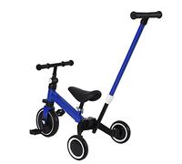 Triciclo niño bebé evolutivo 1-3 años, bicicleta de montaña, bicicleta de bebé, mini bandera, sillín ajustable (3 en 1, rosa)