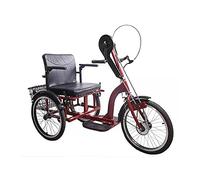 Triciclo para Adultos, Triciclo con manivela Manual para Ancianos, Marco de Acero de Alto Carbono, Bicicletas de Tres Ruedas, Triciclo de Empuje para Pacientes Mayores
