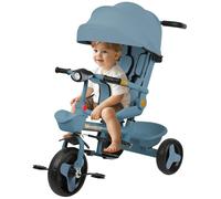 Triciclo para bebé, triciclo evolutivo para niños, luz, música,sentado,reclinable,Azul