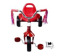 Triciclo Plegable Rojo para niños pequeños con Asiento Ajustable en 3 Posiciones, Triciclo de Acero para niños, límite de Seguridad del Manillar a 130°, Caja de Almacenamiento