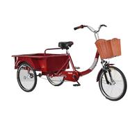 Triciclo, Triciclo for Adultos, Bicicleta de Tres Ruedas, 20 Pulgadas, una Sola Velocidad, con Cesta Grande, Resistente, for, for Ocio y Compras (M)