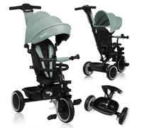 LIONELO Berry Triciclo Multifuncional de Paseo Silla de Paseo de 9 Meses a 5 años a 25 kg Ruedas Grandes de PU, Triciclo Asiento Giratorio 360° Montaje sin Herramientas