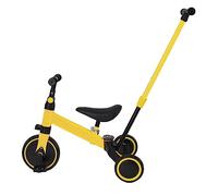 Triciclos para Niños, 3 en 1 Una Bici Multifunción, Adecuado para niños de 1-3 años,Triciclo,Bicicleta,Carro de Equilibrio,Caminante, Altura del Asiento Regulable -3 en 1 (Amarillo)