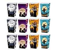 Trick o Treat Popcorn Box, Party Sumplies Contenedores y cajas Juego de 12, Creative Snack Treat Box Candy Cookie Container para cine Night Halloween Fiesta de Halloween