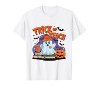 Trick Or Teach Back To School Cute Ghost Halloween Teachers Camiseta