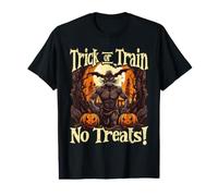 Trick Or Train No Treats Halloween Gym Trainer Fitness Camiseta gráfica económica