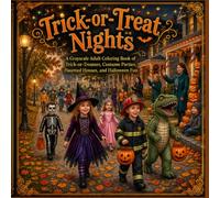Trick or Treat Nights Adult Coloring Book: A Grayscale Coloring Book of Trick-or_Treaters, Costume Parties, Haunted Houses, and Halloween Fun