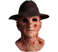 Una Pesadilla en Elm Street 2 Lujo Freddy Látex Adulto Máscara W/ Sombrero