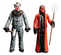 Trick Or Treat Studios Haunt - Figura de acción de 3.75 pulgadas, paquete de 2 | Payaso y diablo