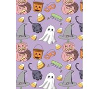 Trick or Treat Time - a Kawaii Halloween Themed Planner: Undated, Vertical Layout