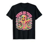 Trick or Trip T-Shirt - Psychedelic Skull Groovy Halloween Camiseta