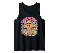 Trick or Trip T-Shirt - Psychedelic Skull Groovy Halloween Camiseta sin Mangas