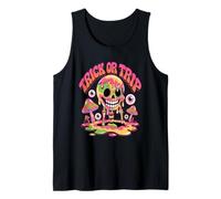 Trick or Trip T-Shirt - Psychedelic Skull Groovy Halloween Camiseta sin Mangas