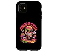 Trick or Trip T-Shirt - Psychedelic Skull Groovy Halloween Carcasa para iPhone 11