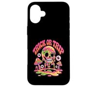 Trick or Trip T-Shirt - Psychedelic Skull Groovy Halloween Carcasa para iPhone 16 Plus