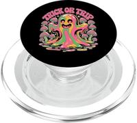 Trick or Trip T-Shirt - Psychedelic Skull Groovy Halloween PopSockets PopGrip para MagSafe