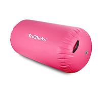 Triclicks Rodillo Inflable de Aire Inflatable Tumbling Oval Esteras Air Yoga Track Ejercicio Herramientas Air Roller Cilindro De Rodillo para Gimnasio/Yoga/Entrenamiento/Tumbling (Verde, 120 x 75cm)