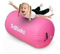 Triclicks Rodillo Inflable de Aire Inflatable Tumbling Oval Esteras Air Yoga Track Ejercicio Herramientas Air Roller Cilindro De Rodillo para Gimnasio/Yoga/Entrenamiento/Tumbling (Verde, 120 x 75cm)