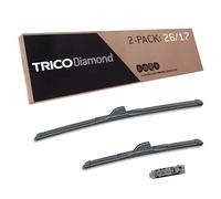 TRICO Diamond 26" + 17" Premium Automotive Replacement Windshield Wiper Blades (Set of 2), Passenger and Driver Side All-Weather Beam Wiper Blades for Select Vehicle Models