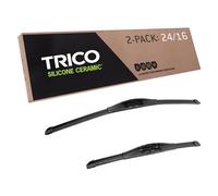TRICO - Escobilla de repuesto de silicona para automóviles, de silicona recubierta de cerámica, súper premium para todo tipo de clima, incluye cuchillas de haz de 24 y 16 pulgadas para modelos de