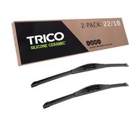 TRICO Silicone Ceramic (90-2218) 22 & 18 pulgadas Pack de 2 cuchillas automotrices de repuesto Windshield Wiper Blades For My Car, Super Premium All Weather Beam Blade for Select Vehicle Models