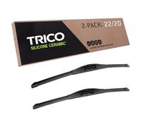 TRICO Silicone Ceramic (90-2220) 22 & 20 pulgadas Pack de 2 cuchillas automotrices de repuesto Windshield Wiper Blades For My Car, Super Premium All Weather Beam Blade for Select Vehicle Models