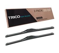 TRICO Solutions High Mileage 22 pulgadas Pack of 2 High Performance Automotive Replacement Windshield Wiper Blade for Select Chevrolet, GMC, Ram, Ford, Cadillac and Dodge Models (56-2222)