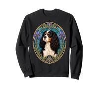 Tricolor Cavalier King Charles Spaniel Art Nouveau Sudadera