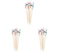 Tricolor - Palillos de madera para eliminar cerumen de los oídos, 18 unidades