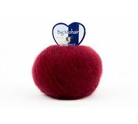 Tricot Cafè - Big Mohair - Madeja de hilos de lana mixta de fibra sensible a las distintas temperaturas ideal para bebés y niños para agujas de tejer/ganchillos: 5.00/6.00 - 25gr - Rojo oscuro 16