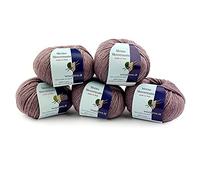 Tricot Cafè - Merino Mercerizzato - 100% pura lana bola de lana suave para ganchillo ideal para la ropa Rosa Antico 8 Made in Italy