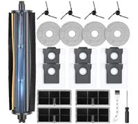 TriCut - Cepillo accesorio para robot aspirador Dreame L10s Ultra Gen 3 / X40 Ultra / L40 Ultra / X40 Master/Mova P50 Pro Ultra Robot Aspirador, 6 bolsas para el polvo, 4 cepillos laterales, 4