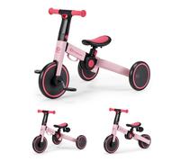 kk Kinderkraft, 4TRIKE Triciclo 3 en 1, Minibicicleta, Bicicleta sin Pedales, Bicicleta bebé, para niños, Minitriciclo de Equilibrio, Plegable, Asiento Ajustable, 12 meses - 5 años, 25 kg, Rosa