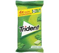 Trident Chicles Grageas Hierbabuena Sin Azúcar, 4 envases de 10 chicles
