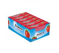 Trident fresa láminas caja de 24 paquetes - chicle sin azúcar