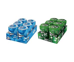 Trident Fresh Bottle Menta- Chicles sin Azúcar con Sabor a Menta - 6 Botes de 82,6 g & Hierbabuena- Chicles sin Azúcar con Sabor a Hierbabuena- 6 Botes de 72 g