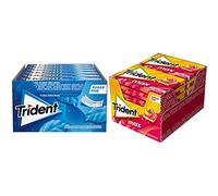 Trident Fresh Stick Menta - Chicles sin Azúcar con Sabor a Menta - Paquete de 24 Envases de 13,5 g & Max Melocotón y Sandía - Chicles sin Azúcar con Sabor a Melocotón y Sandía- Paquete de 12 Envases