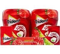 Trident Long Lasting Strawberry Lime, Chicles Sin Azúcar, Pack 6 Botes