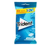 TRIDENT Peppermint Chicles Grageas Sabor Menta Sin Azúcar, MultiPack 4x14gr